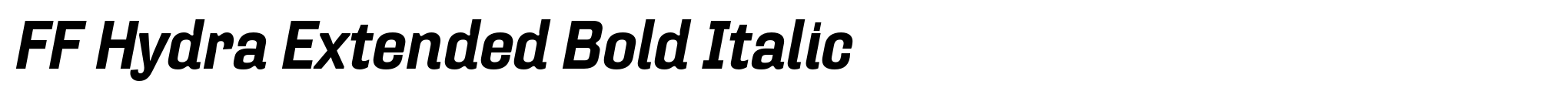 FF Hydra Extended Bold Italic image